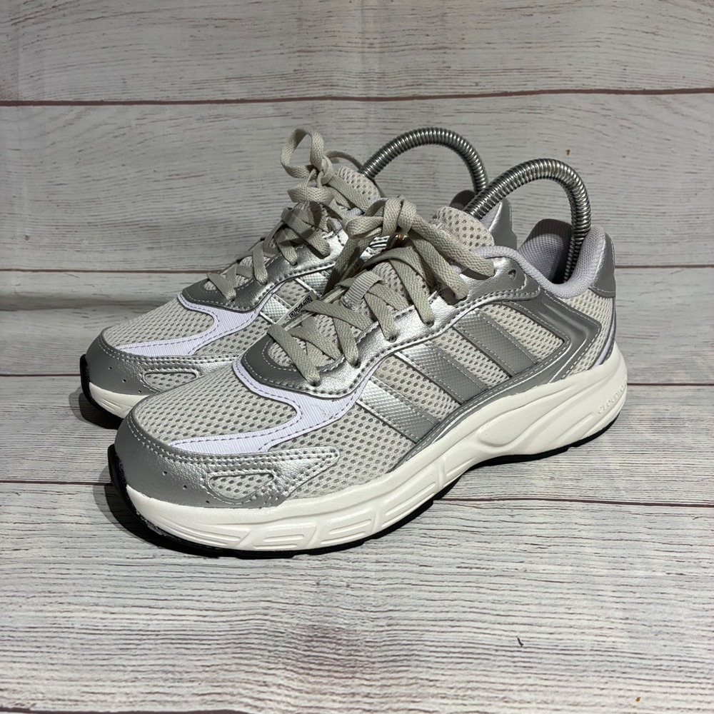 Adidas Eclyptix 2000 J Girls 5.5 Silver Metallic Grey Purple Sneakers KI3920